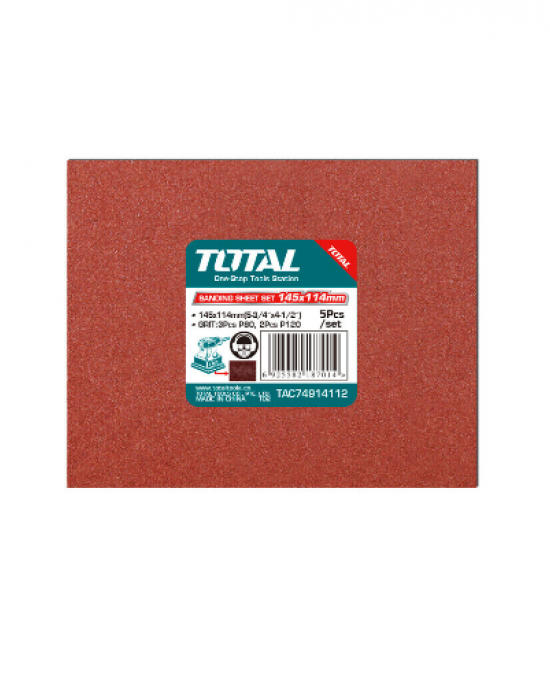 TOTAL TAC74914112 Sanding Sheet Set 5 pcs 