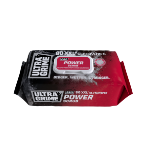 UltraGrime Power Scrub Υγρά μαντήλια καθαρισμού Εργαλείων & Χεριών XXL 80 τμχ