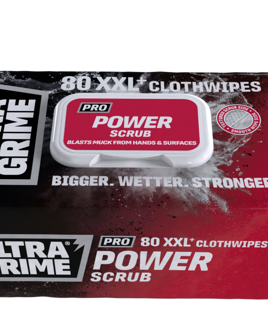 UltraGrime Pro: Power Scrub Wet Wipes for Cleaning Tools & Hands XXL 80 pcs